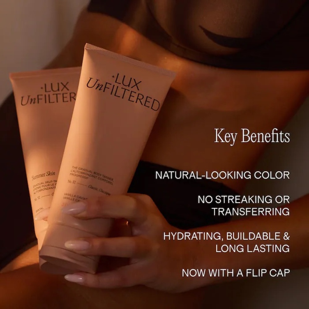 Lux Unfiltered 
Summer Skin Hydrating Gradual Self-Tanning Body Cream NWB - Picture 2 of 6